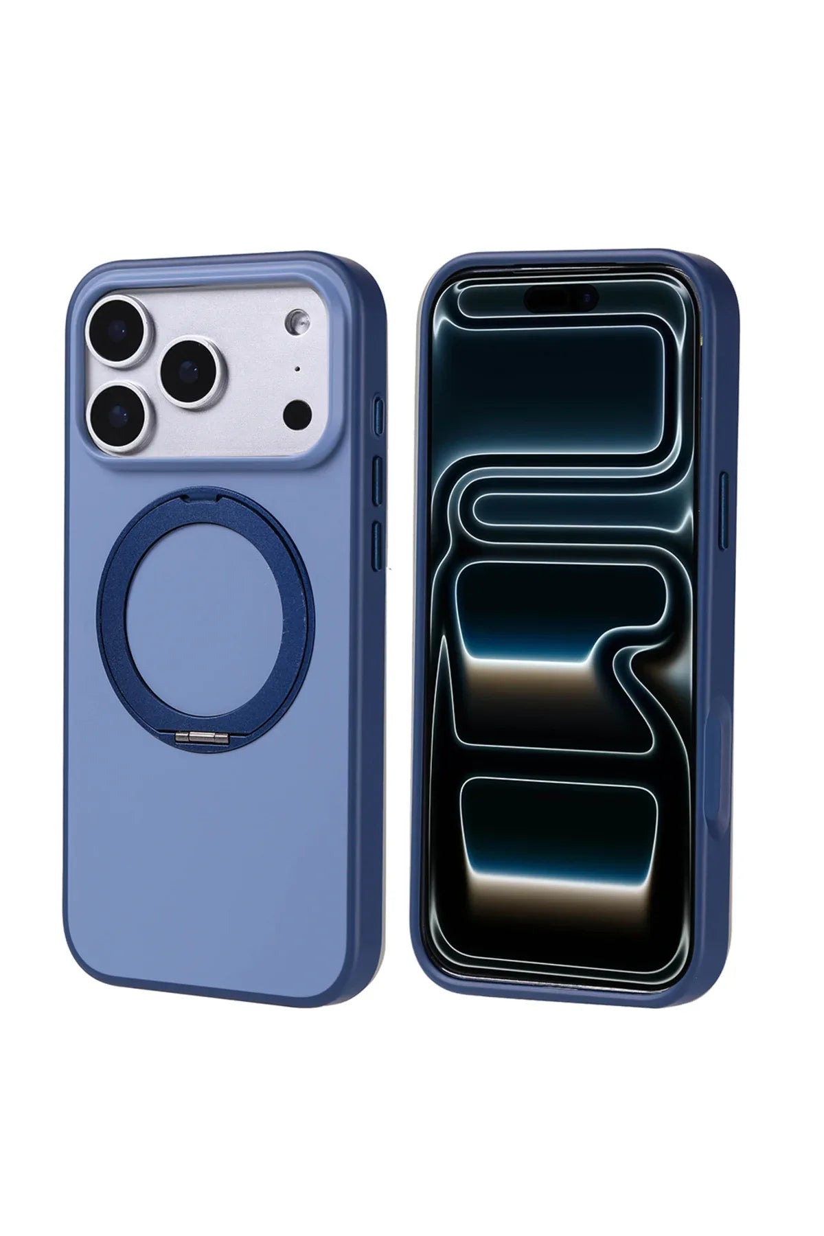 Close-up of iPhone case corner showing durable PC and TPU material with matte surface texture.