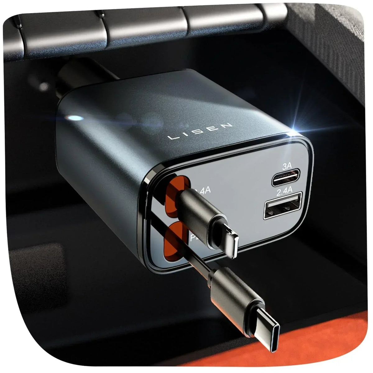 Retractable Car Charger [69W USB C Car Charger - Snagva