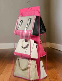 6 Pocket Hanging Handbag Organizer Shelf
