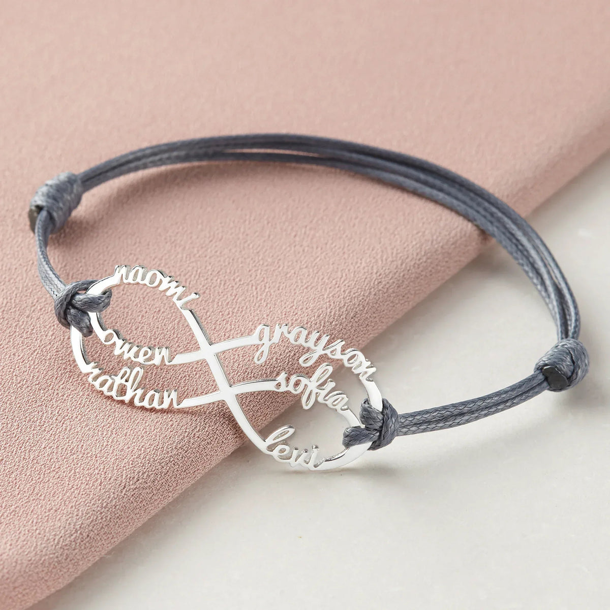 Mom Bracelet With Kids Names, Infinity Bracelet With Names,Mom Jewelry - Snagva