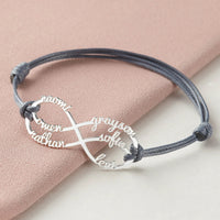 Mom Bracelet With Kids Names, Infinity Bracelet With Names,Mom Jewelry - Snagva