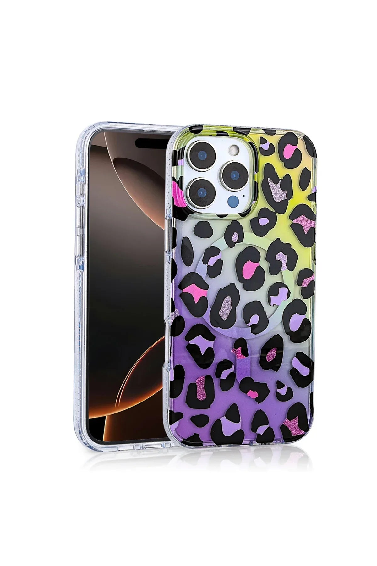 Close-up of iPhone 16 Pro case side profile highlighting slim build and precise cutouts.