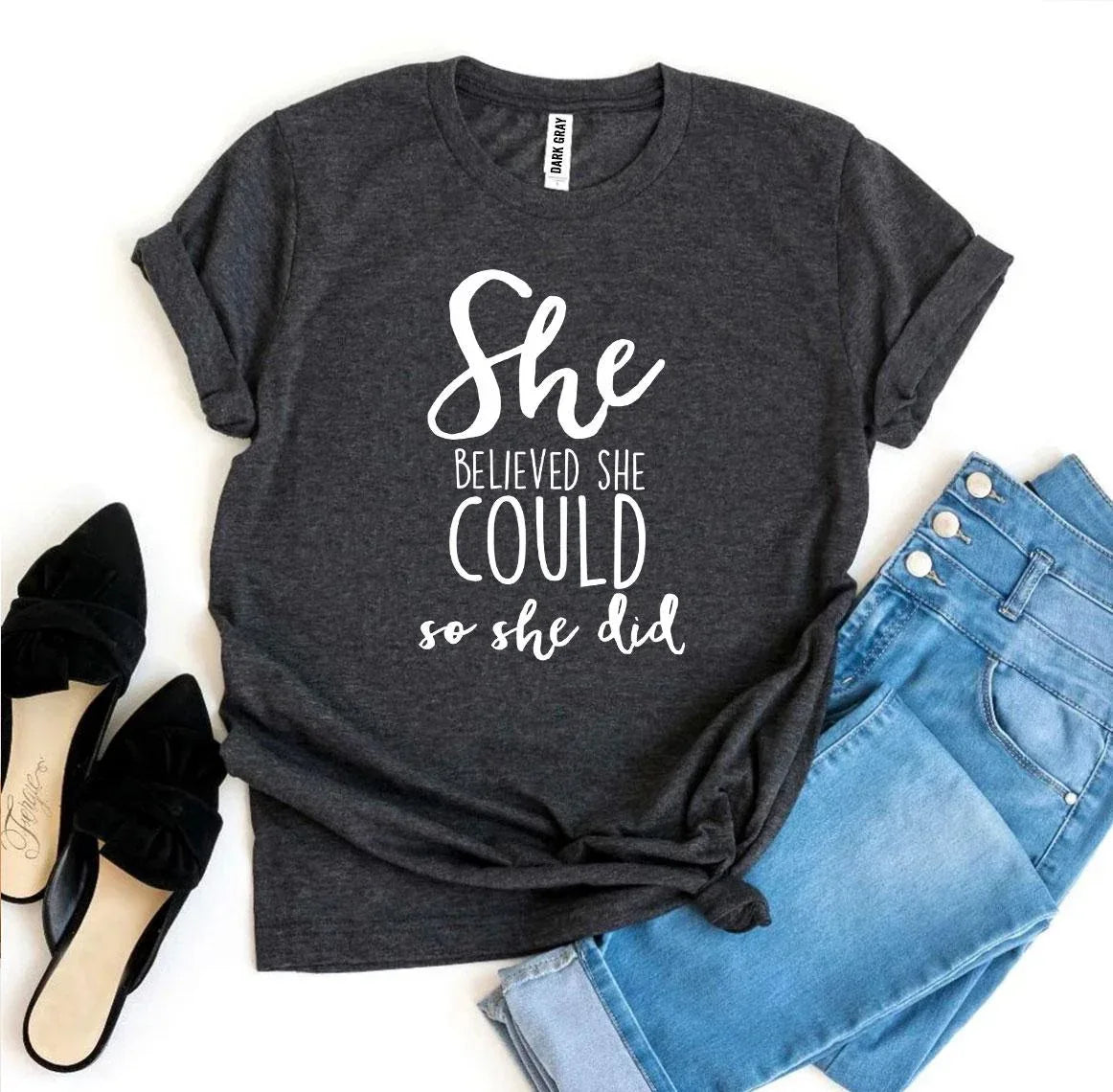 She Believed She Could So She Did T-shirt - Snagva