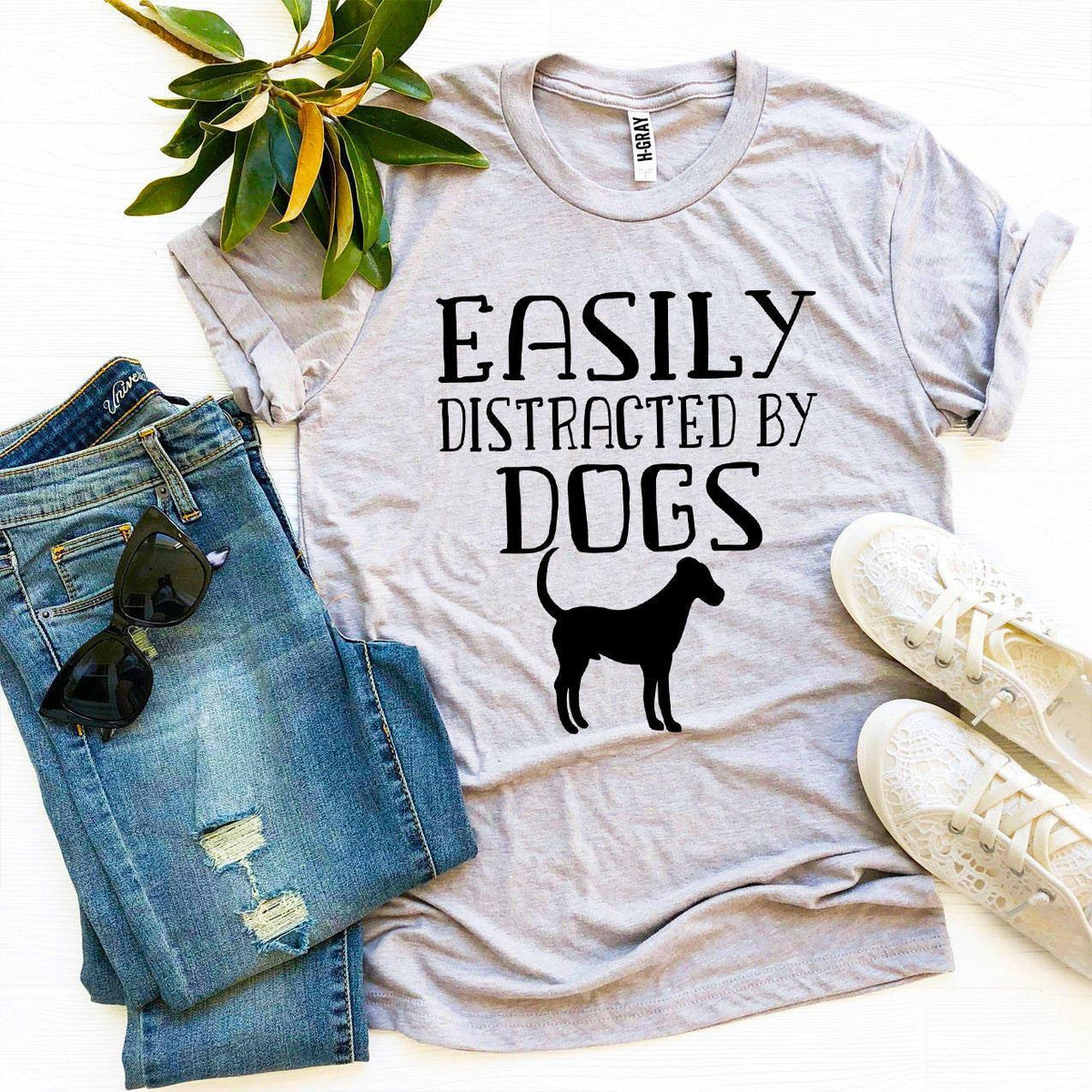 Easily Distracted By Dogs T-shirt - Snagva
