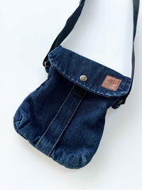 Small Denim Crossbody Bag with Zipper Closure, DenimDeko