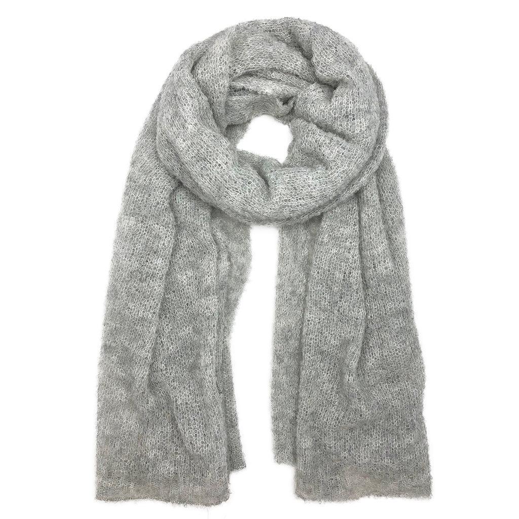 Gray Ultra Plush Alpaca Scarf - Snagva