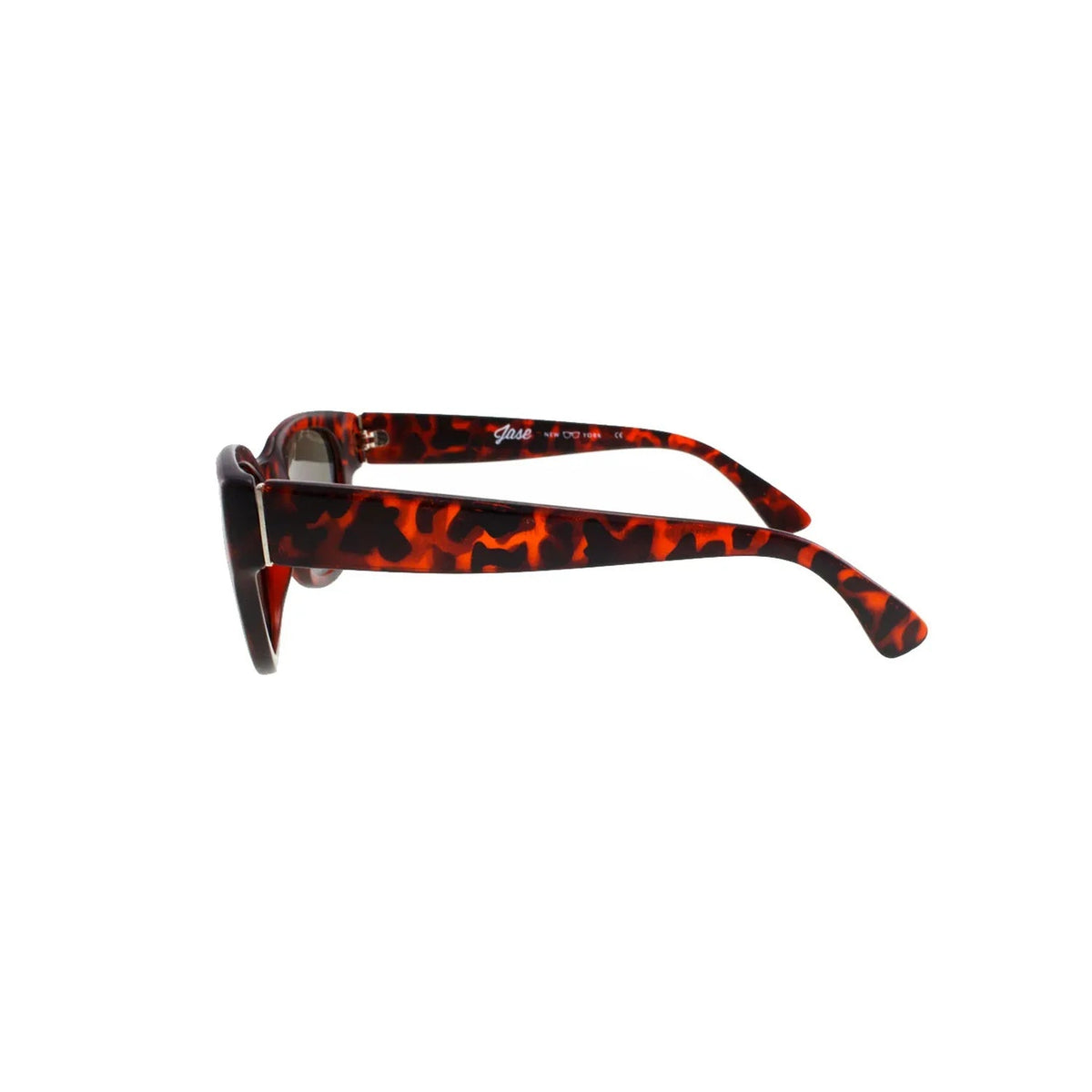 Top angled view of lightweight matte black sunglasses with UVA protection lenses.