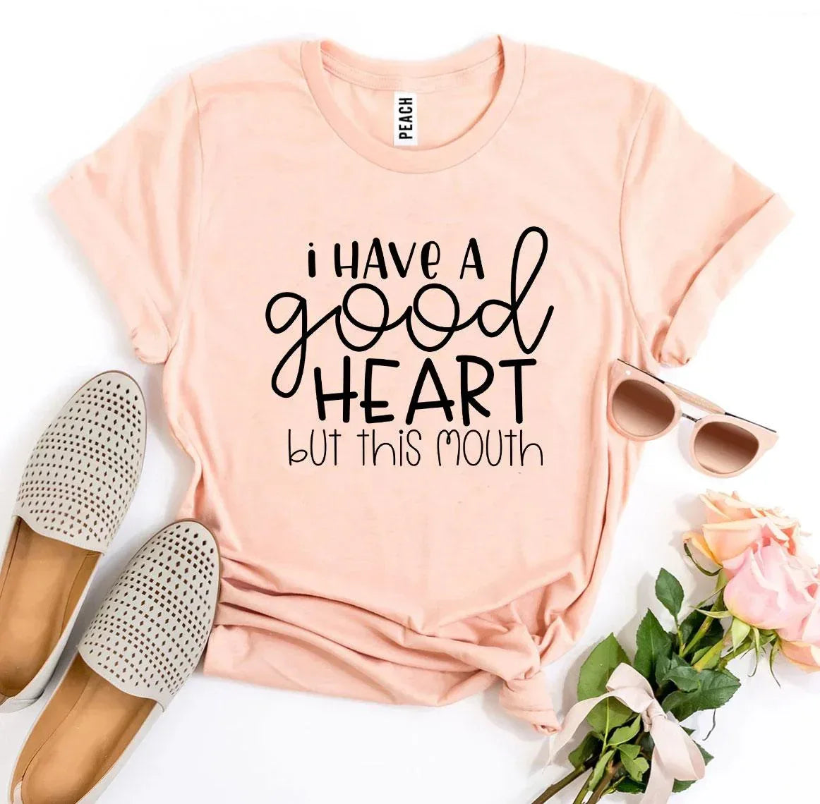 I Have a Good Heart But This Mouth T-shirt - Snagva