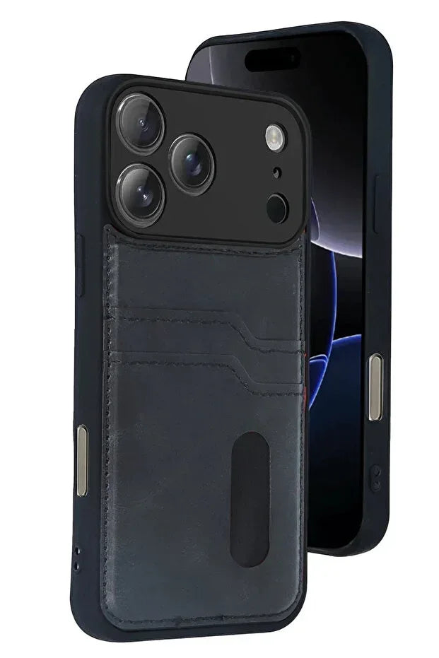 iPhone 17 Pro Max Leather Wallet Case with Card Slots Cover Phone Case - Snagva