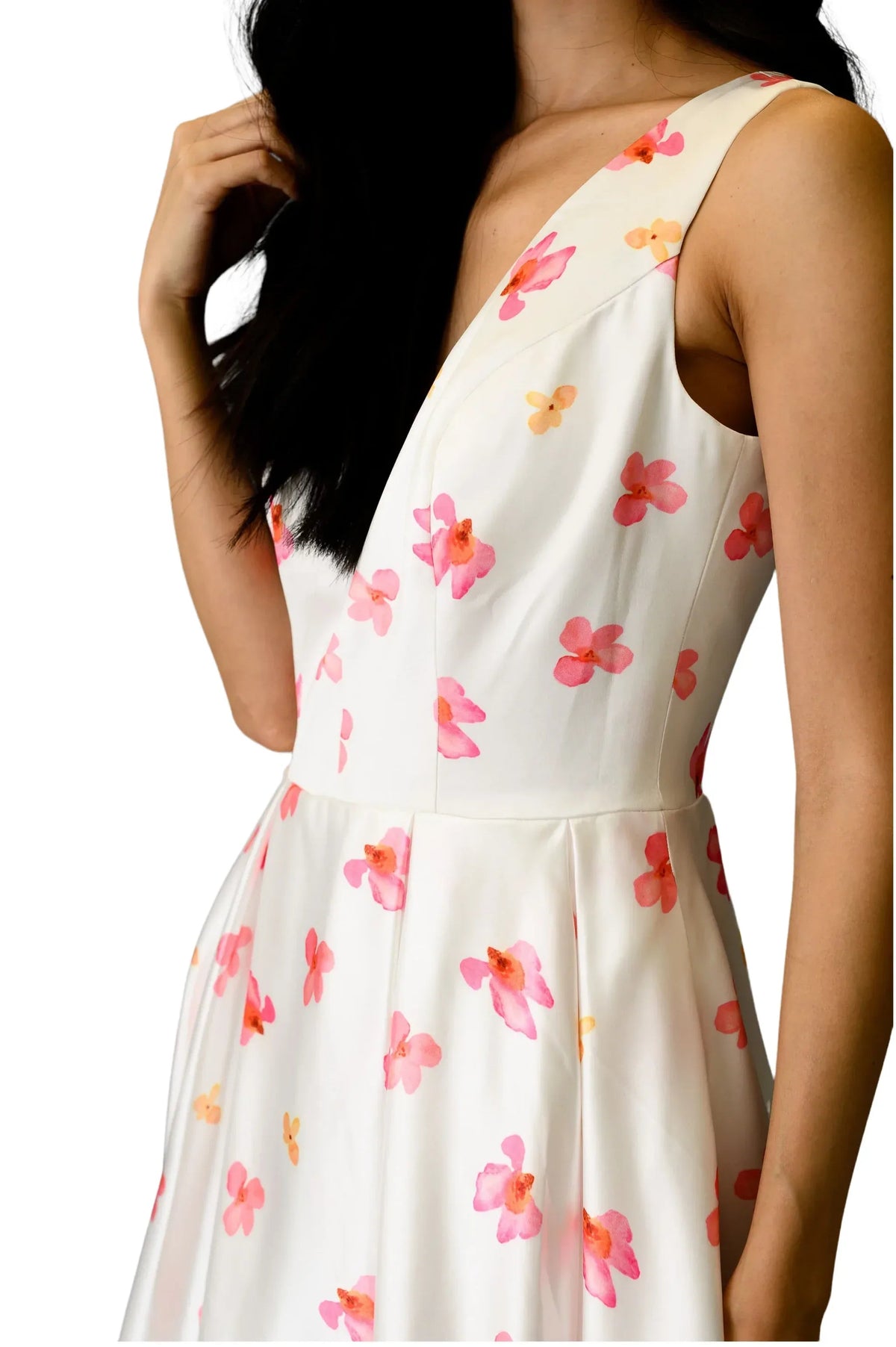 Women's Formal Floral Midi Dress - Snagva