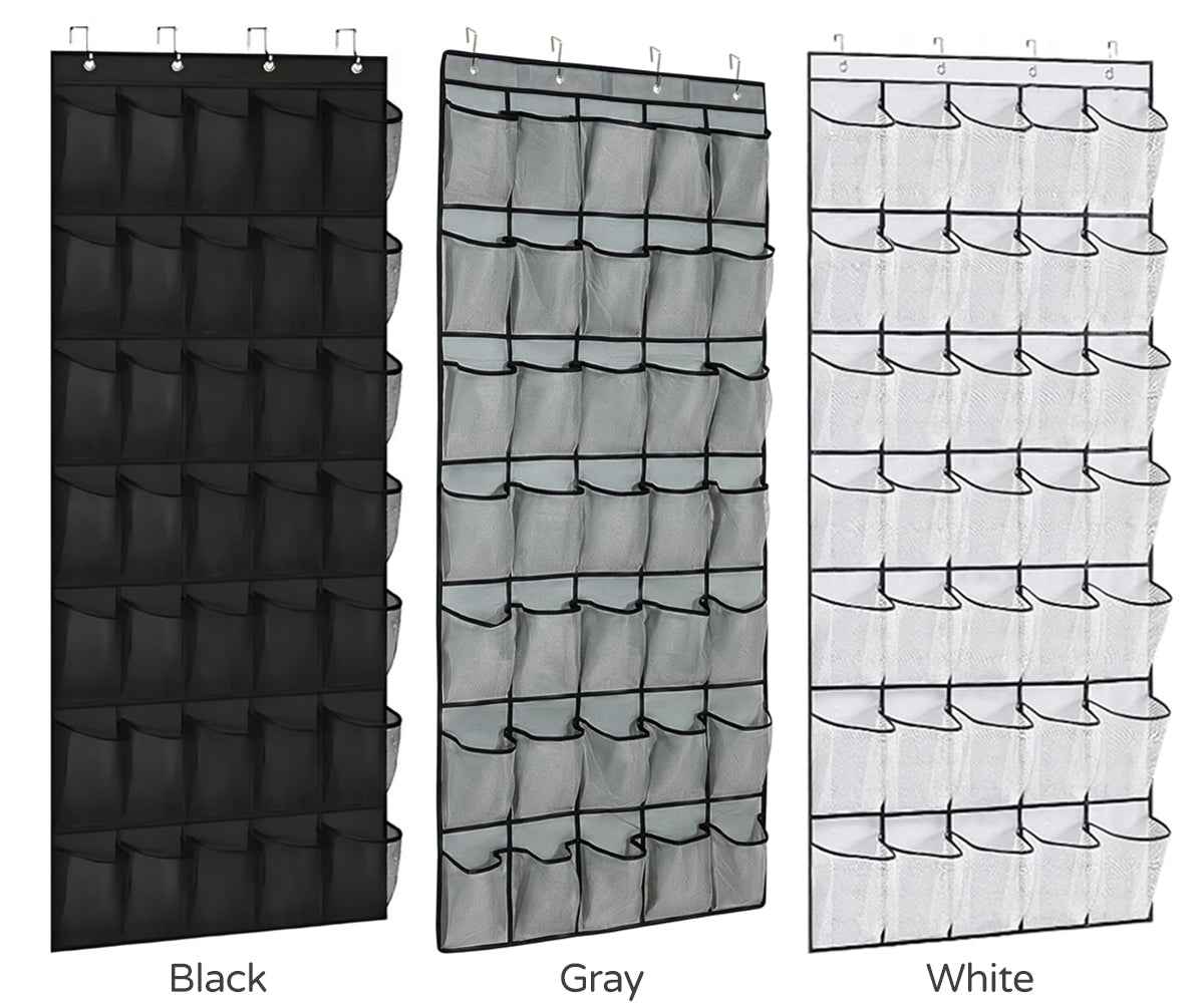 35 Pockets Over Door Hanging Shoe Storage Organizer Rack Holder Closet