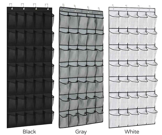 35 Pockets Over Door Hanging Shoe Storage Organizer Rack Holder Closet