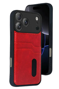 iPhone 17 Pro Max Leather Wallet Case with Card Slots Cover Phone Case - Snagva
