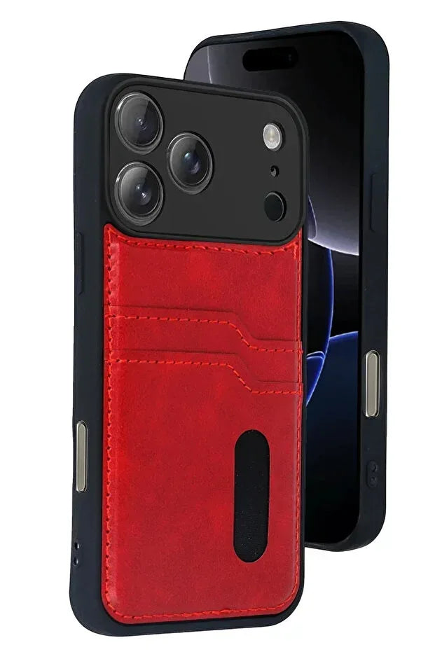 iPhone 17 Pro Max Leather Wallet Case with Card Slots Cover Phone Case - Snagva
