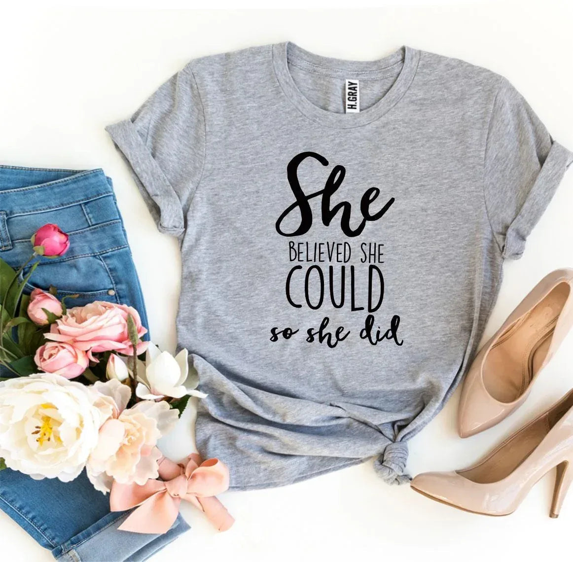 She Believed She Could So She Did T-shirt - Snagva