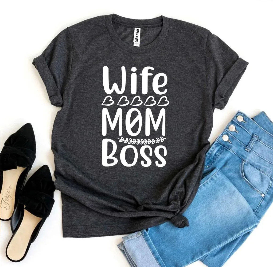 Wife Mom Boss T-shirt - Snagva