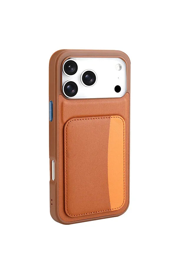 iPhone 17 Pro Max X-KART Wallet Case with card holder, showing front and side profiles in black.
