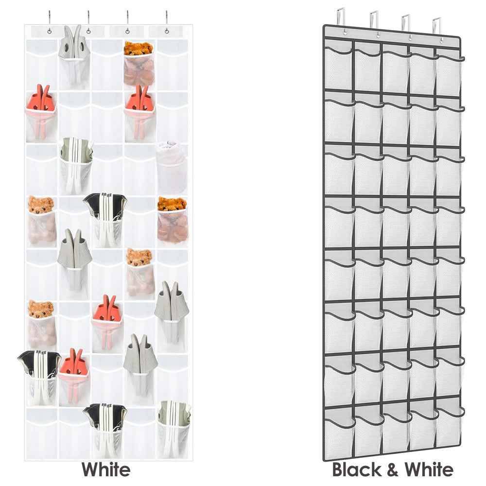 40 Pockets Over Door Hanging Shoe Storage Organizer Rack Holder Closet