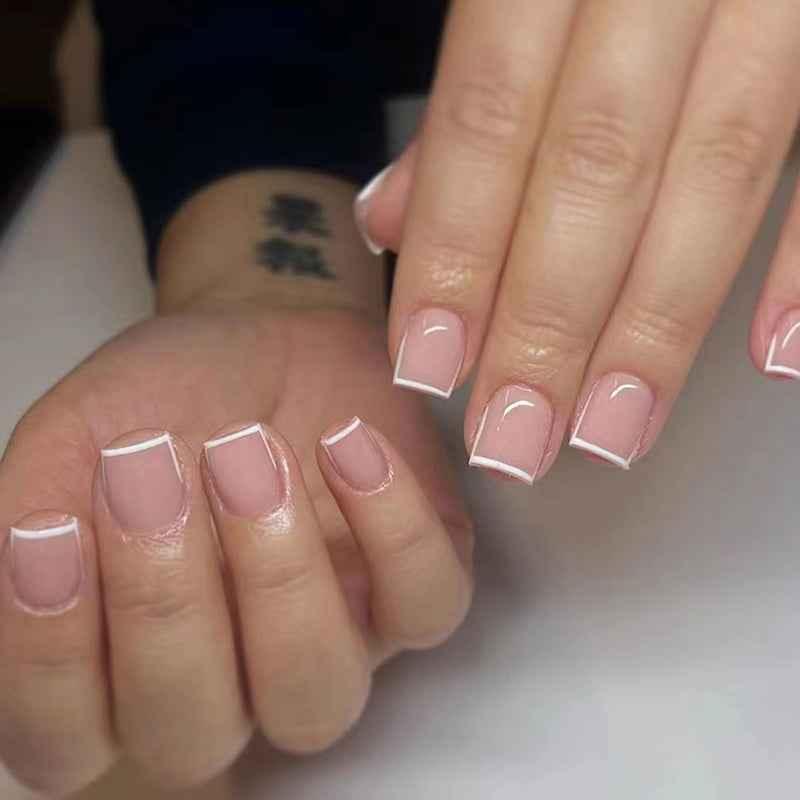 Press On Nails Kit with Glue and gel stickers Reusable Tips