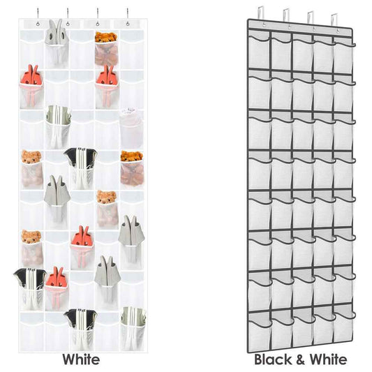 40 Pockets Over Door Hanging Shoe Storage Organizer Rack Holder Closet