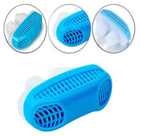 White ergonomic nose clip air purifier designed to fit inside nostrils for improved airflow and reduced snoring.