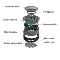 Aluminum alloy hook attached to the mini Bluetooth speaker for hanging on bags or bikes