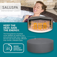 7 Person Round Inflatable Hot Tub With 180 Jets Spa