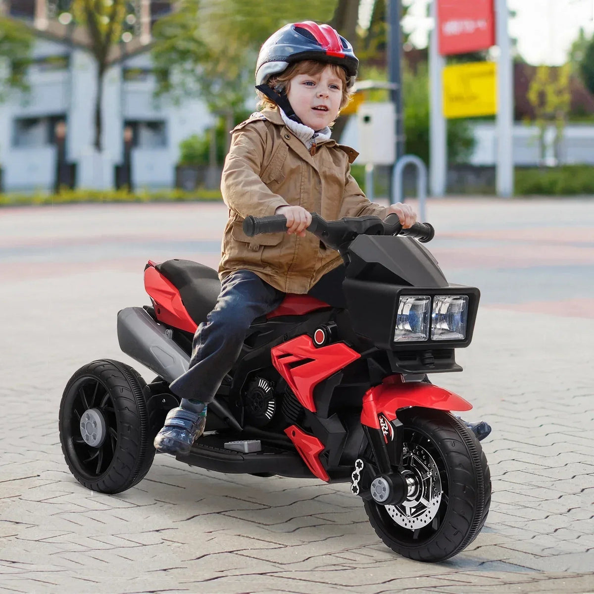 Aosom 6V Battery Power Wheels Motorcycle W/ Music Horn Headlights - Snagva