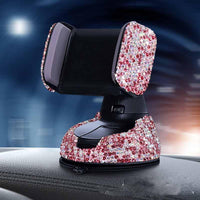 Multifunctional Air Outlet Diamond-encrusted Car Phone Holder - Snagva