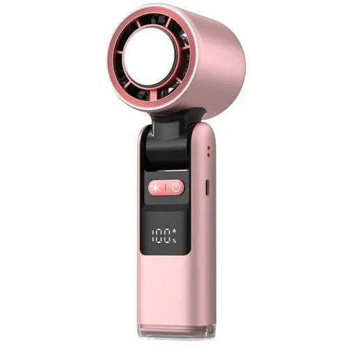 Ice Cool Turbo Mini Fan with Digital Display – USB Rechargeable & - Snagva