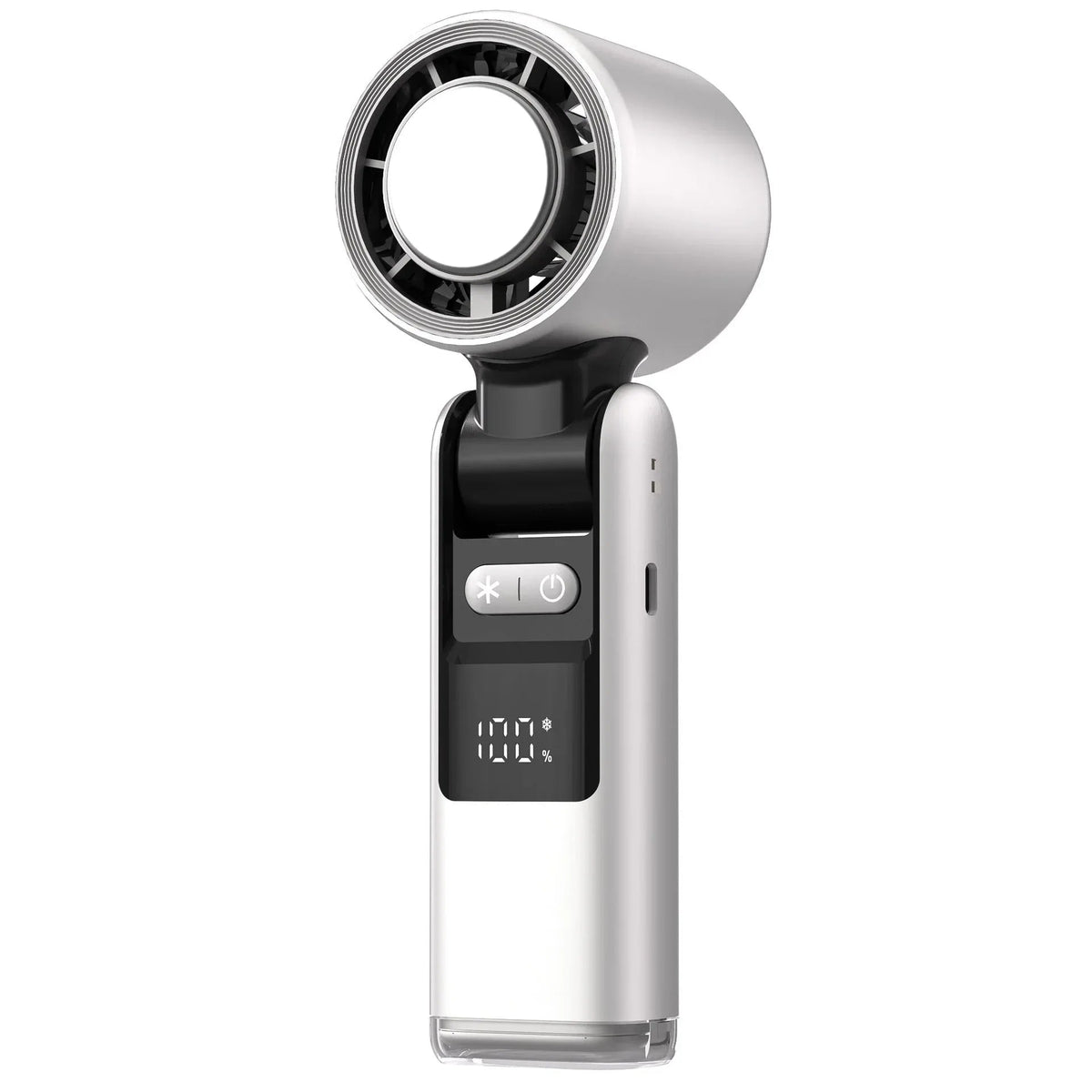 Ice Cool Turbo Mini Fan with Digital Display – USB Rechargeable & - Snagva