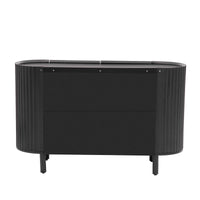 Curved Design Light Luxury Sideboard with Adjustable Shelves,Suitable