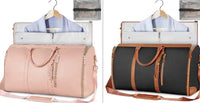 Large Capacity Travel Duffle Bag Women's Handbag Folding Suit Bag Waterproof Clothes Totes - Snagva
