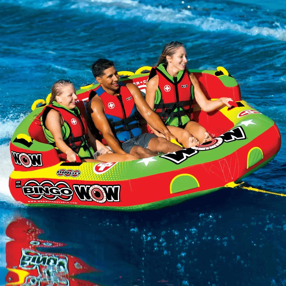 WOW Watersports Bingo 1-3 Person Cockpit Ski Tube w Foam Handles - Snagva