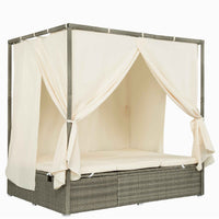Adjustable Sun Bed With Curtain,High Comfort,With 3 Colors