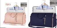 Large Capacity Travel Duffle Bag Women's Handbag Folding Suit Bag Waterproof Clothes Totes - Snagva