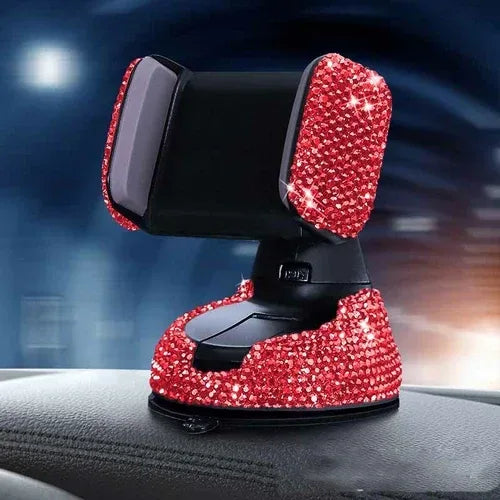 Multifunctional Air Outlet Diamond-encrusted Car Phone Holder - Snagva