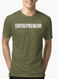 Entrepreneur Half Sleeves Melange T-shirt - Snagva