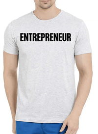Entrepreneur Half Sleeves Melange T-shirt - Snagva