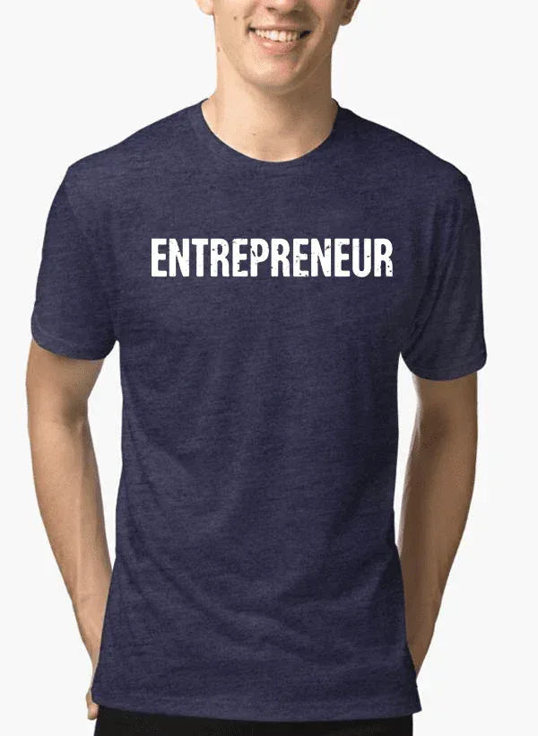 Entrepreneur Half Sleeves Melange T-shirt - Snagva