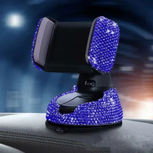 Multifunctional Air Outlet Diamond-encrusted Car Phone Holder - Snagva