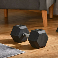 Soozier 40lbs Rubber Dumbbells Weight Dumbbell Hand Weight Barbell for - Snagva