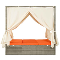Adjustable Sun Bed With Curtain,High Comfort,With 3 Colors