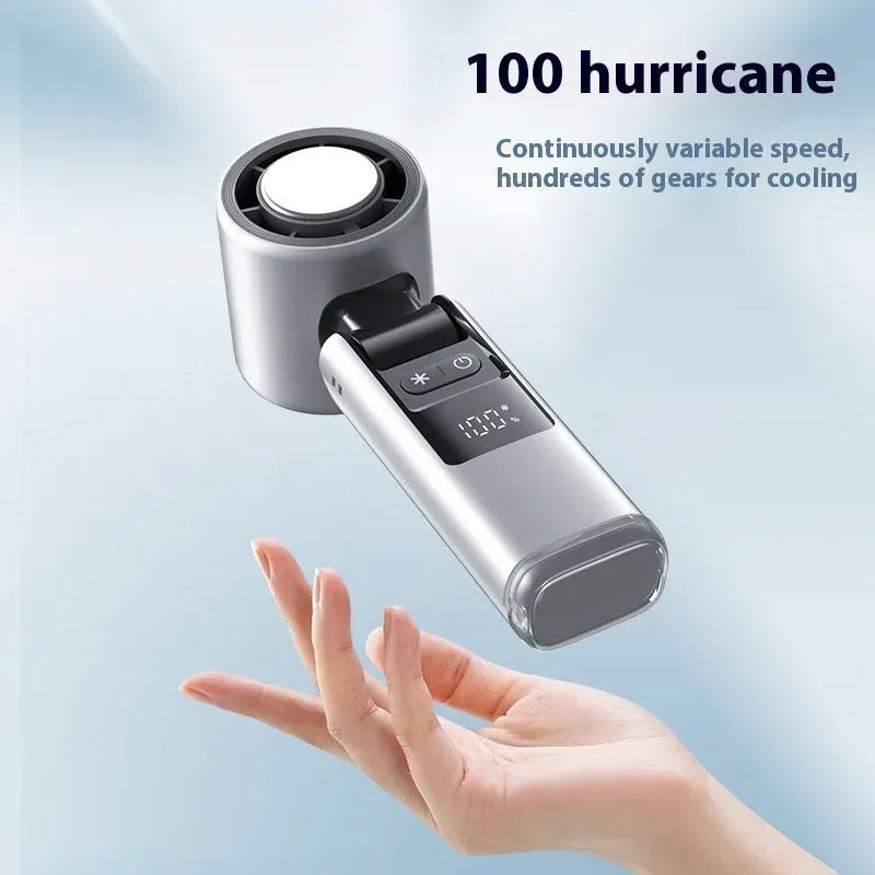 Ice Cool Turbo Mini Fan with Digital Display – USB Rechargeable & - Snagva