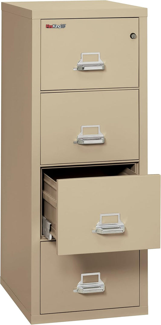 Parchment Four Drawer Fire Safe Legal File Cabinet UL 1 Hour