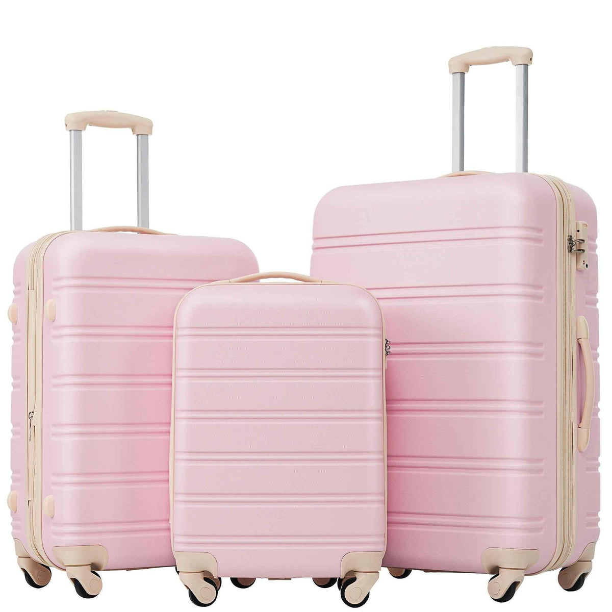 3 Piece Luggage Set Hardside Spinner Suitcase with TSA Lock 20' 24'