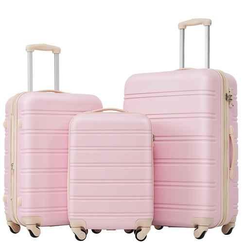 3 Piece Luggage Set Hardside Spinner Suitcase with TSA Lock 20' 24'