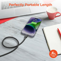 HyperGear Flexi PRO USB-C to Lightning Cable 4ft - Snagva