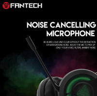Gaming headset resting on surface showing headband padding and flexible microphone