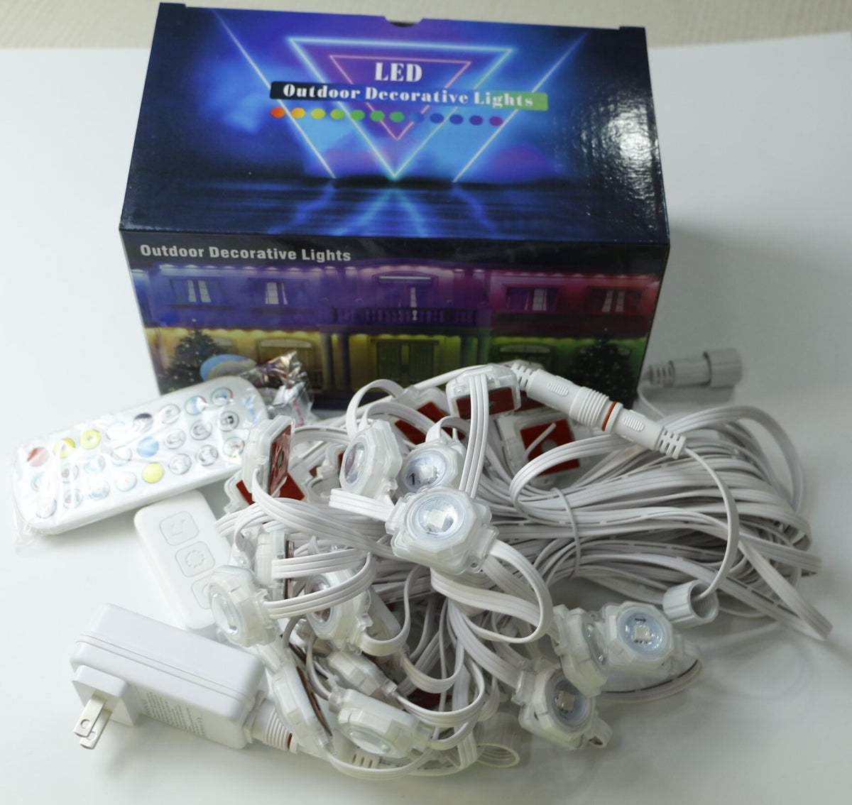 24V RGB Outdoor Pixel Light Strands with Remote